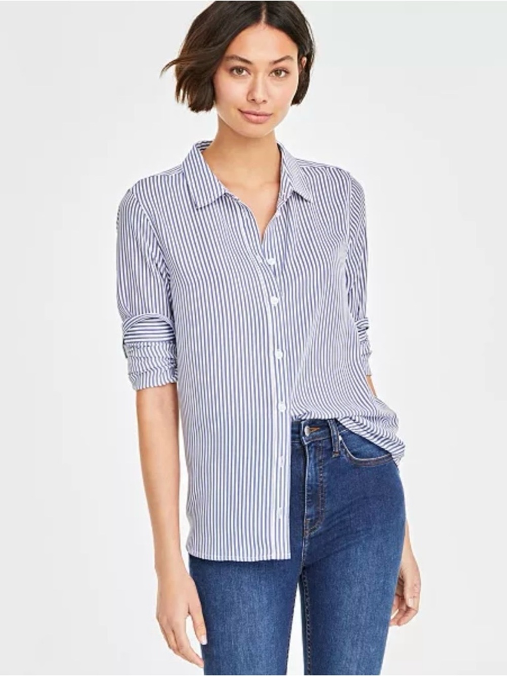 On 34th Women's Button-Front Crepe New Shirt size XS